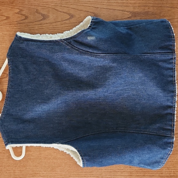 Mens Vintage Nelson '70's  Denim/Sherpa Vest - Size Large - Picture 4 of 11